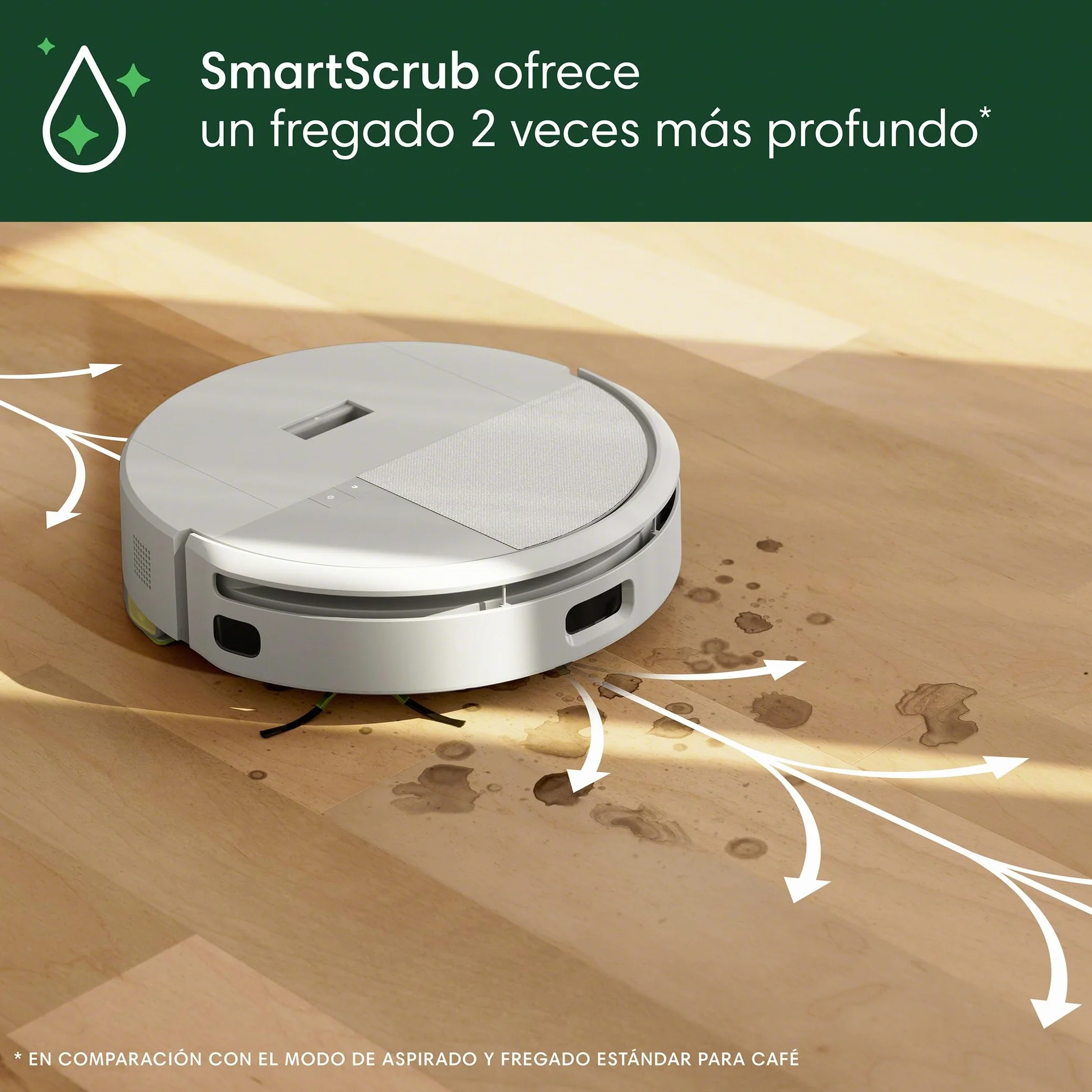 iRobot Roomba 205 DustCompactor Combo robot, compacta suciedad en interior, autonomía 60 días sin vaciar el robot, sin bolsa, succión potente, 7000Pa, navegación LiDAR, limpieza multisuperficie, App_B
