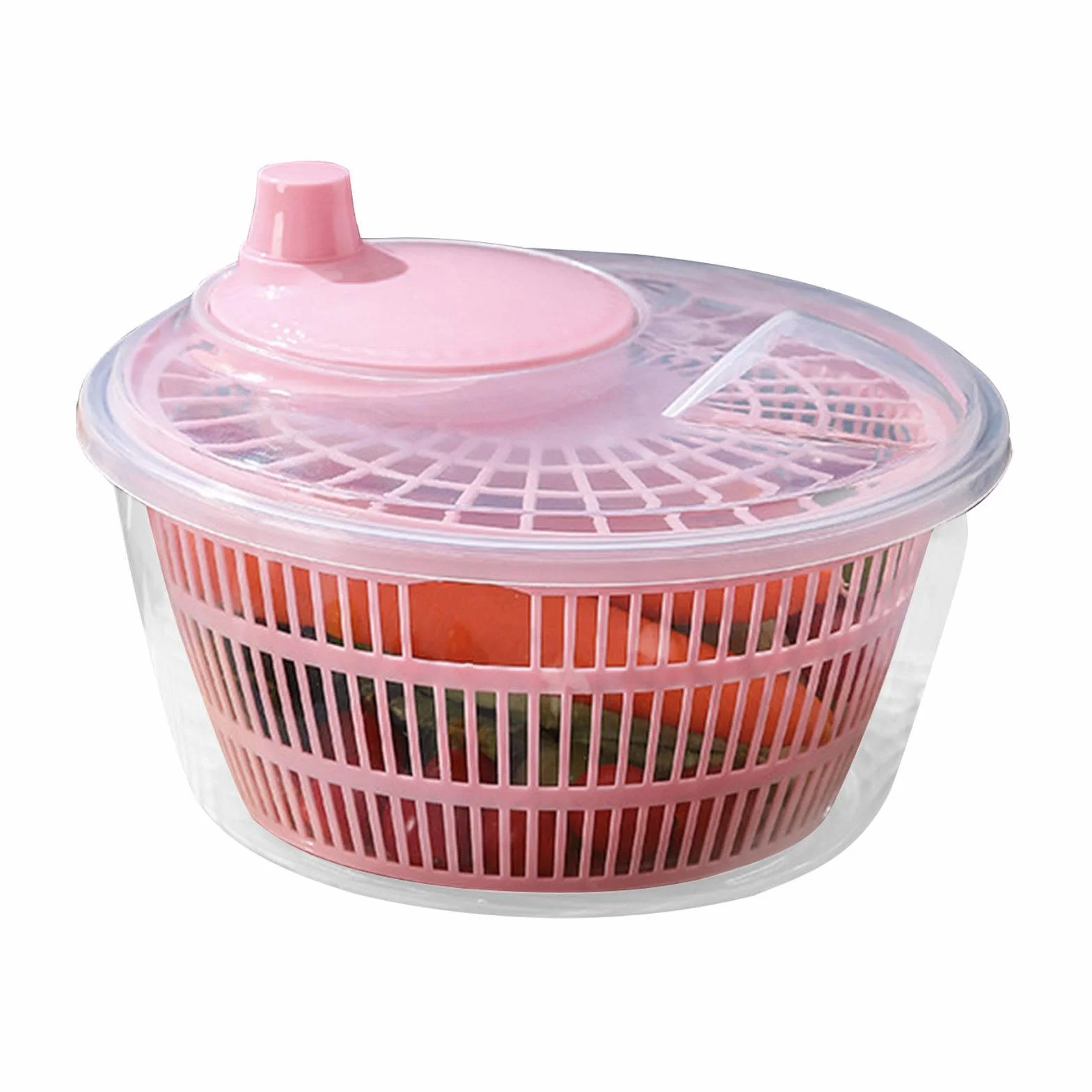 secador de verduras, Cesta for lavar verduras, fácil de usar(Pink)