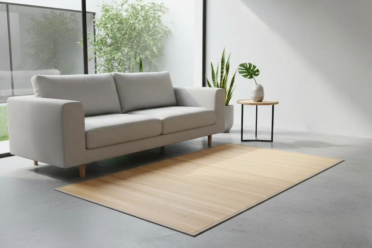 HERSIG Alfombra Bambú Antideslizante Tatami 120 x 180 cm