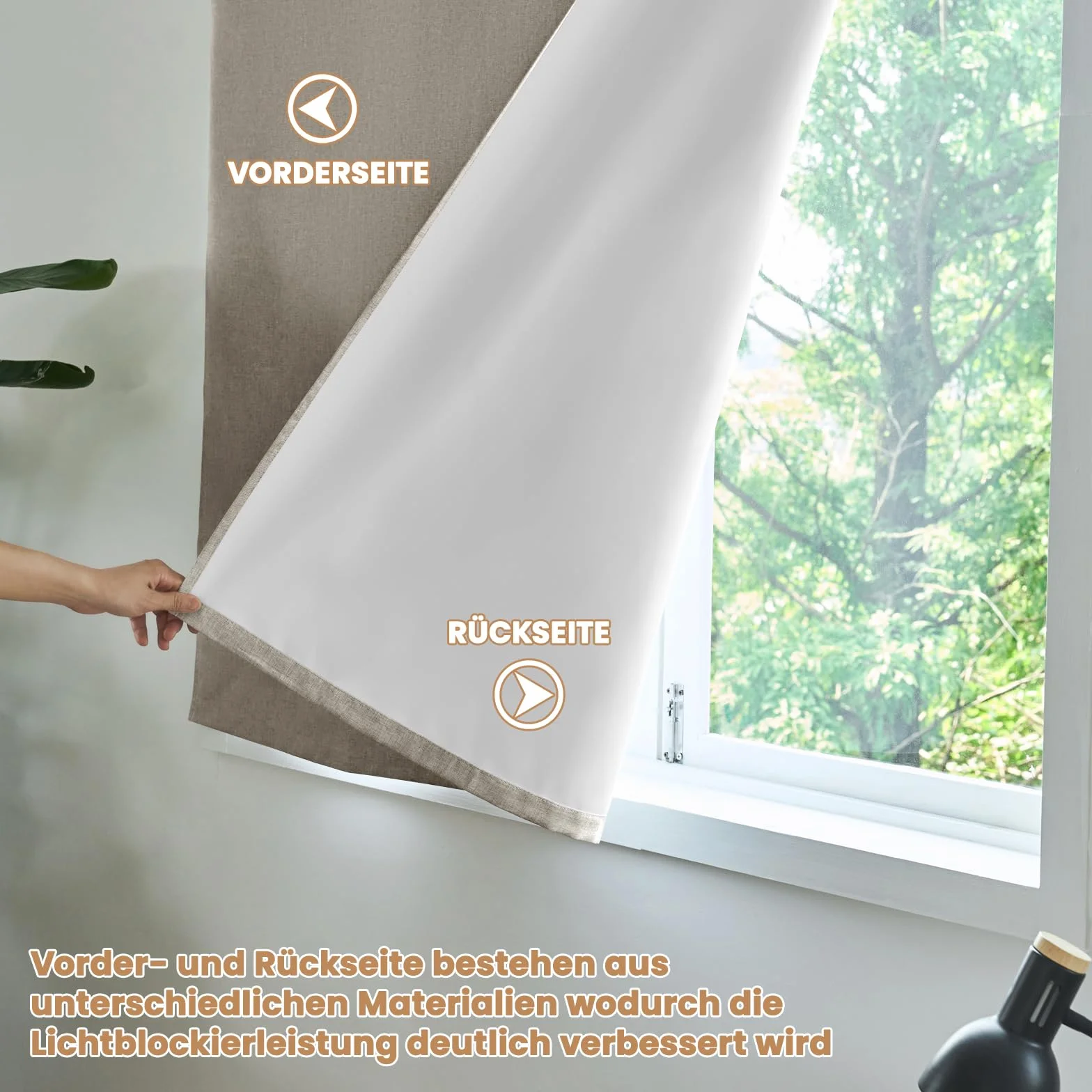 Jilron Cortina opaca para puerta, 100% opaca, sin agujeros, para interior, dormitorio, salón, protección solar, ventana, interior, protección térmica (café claro, 182 x 64 cm), 1 unidad
