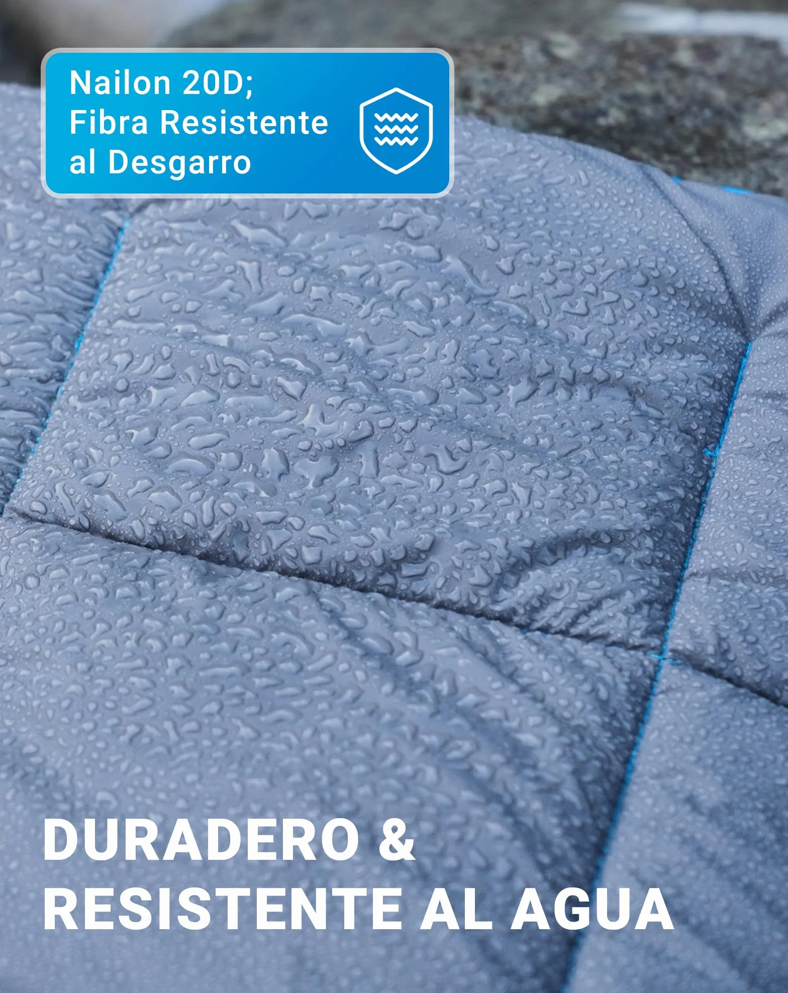KingCamp Manta de Camping Ultraligera Cálida Impermeable con Bolsa de Transporte