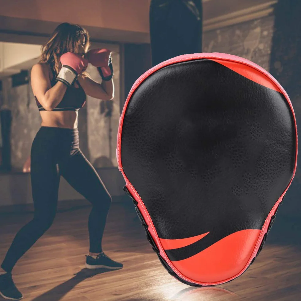 Almohadilla de Mano, manopla de Boxeo, Cuero PU + Espuma para Entrenamiento, Gimnasio, Boxeo tailandés