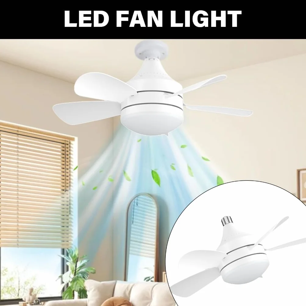 Ventilador de techo LED ajustable con viento fuerte, distribución uniforme de iluminación eficiente de energía para el hogar, recámara, oficina