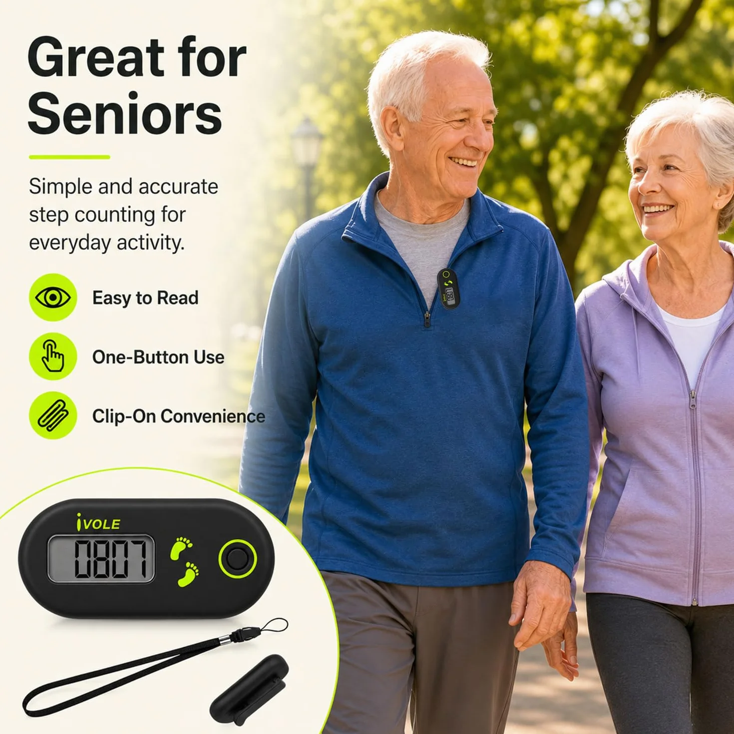 Podómetro de Pantalla Mini 3D para Caminar,Podómetro Clip,Mini podómetro electrónico portátil,Podómetro para Caminar,Podómetro Digital,Mini Podómetro para Caminar