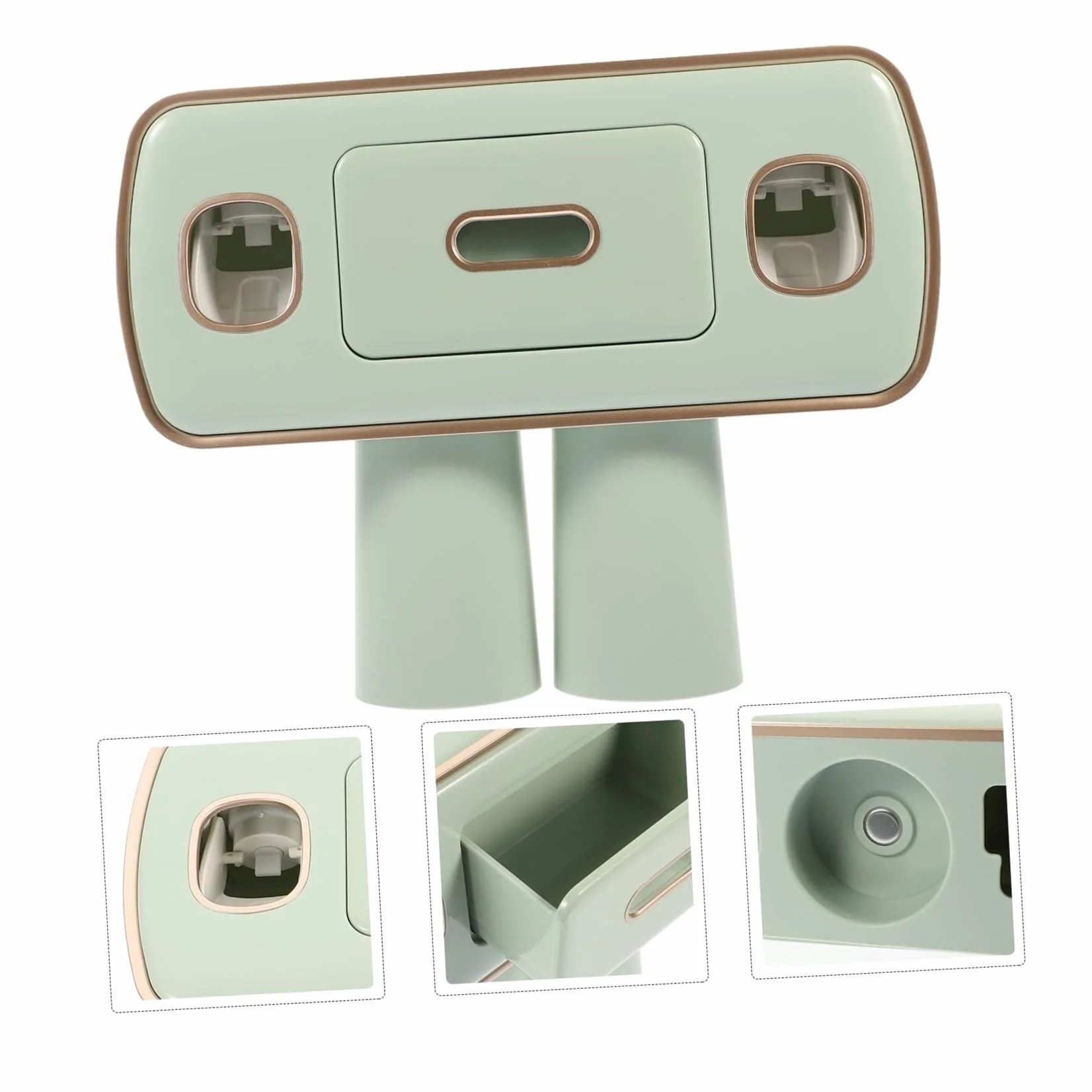 Soportes para cepillos de Dientes Bathroom Essentials - Estante de Almacenamiento for Montaje en Pared, dispensador Pasta Dientes, Soporte for Cepillo Organizador de Accesorios