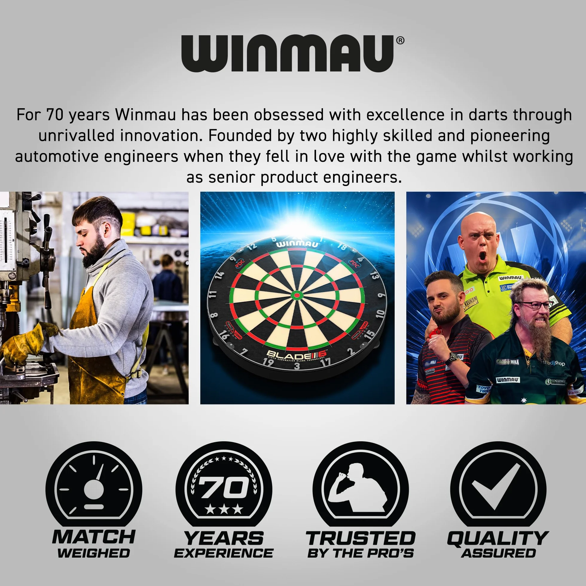 WINMAU Blade 6 Series Professional Bristle Dartboard
