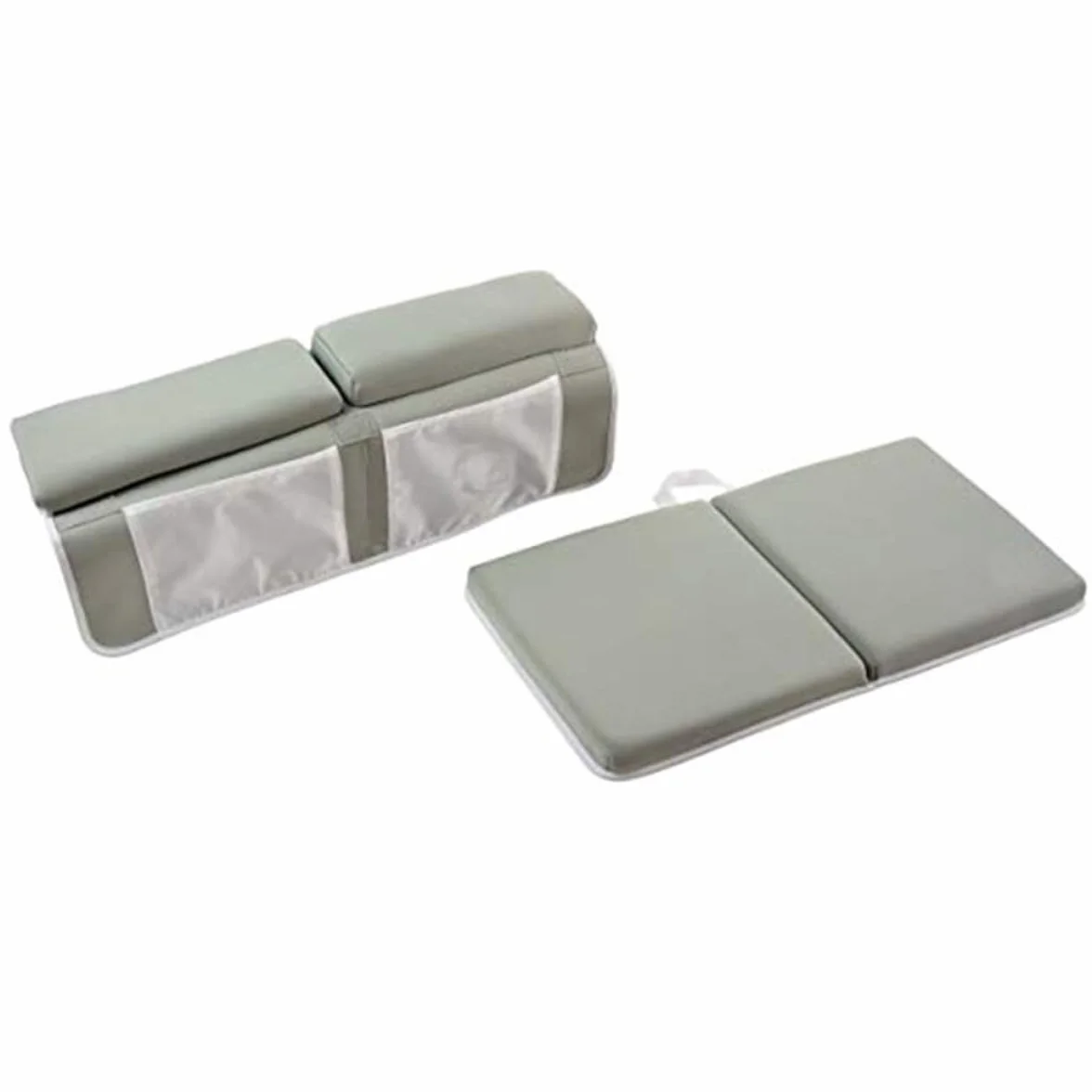 DOITOOL Almohadilla Antideslizante para Baño Infantil con Bolsillos Organizadores Cojín Plegable para Rodillas Ventosas Fuertes para Seguridad y Comodidad Ducha y Bañera Gris