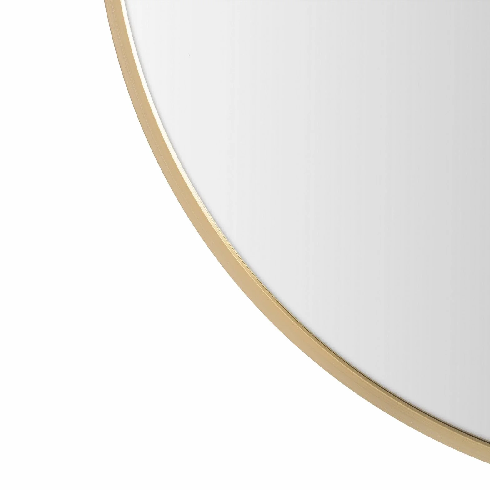 Espejo de Pared Redondo 60 cm Marco Aluminio Dorado LOLAhome Colgador Moderno