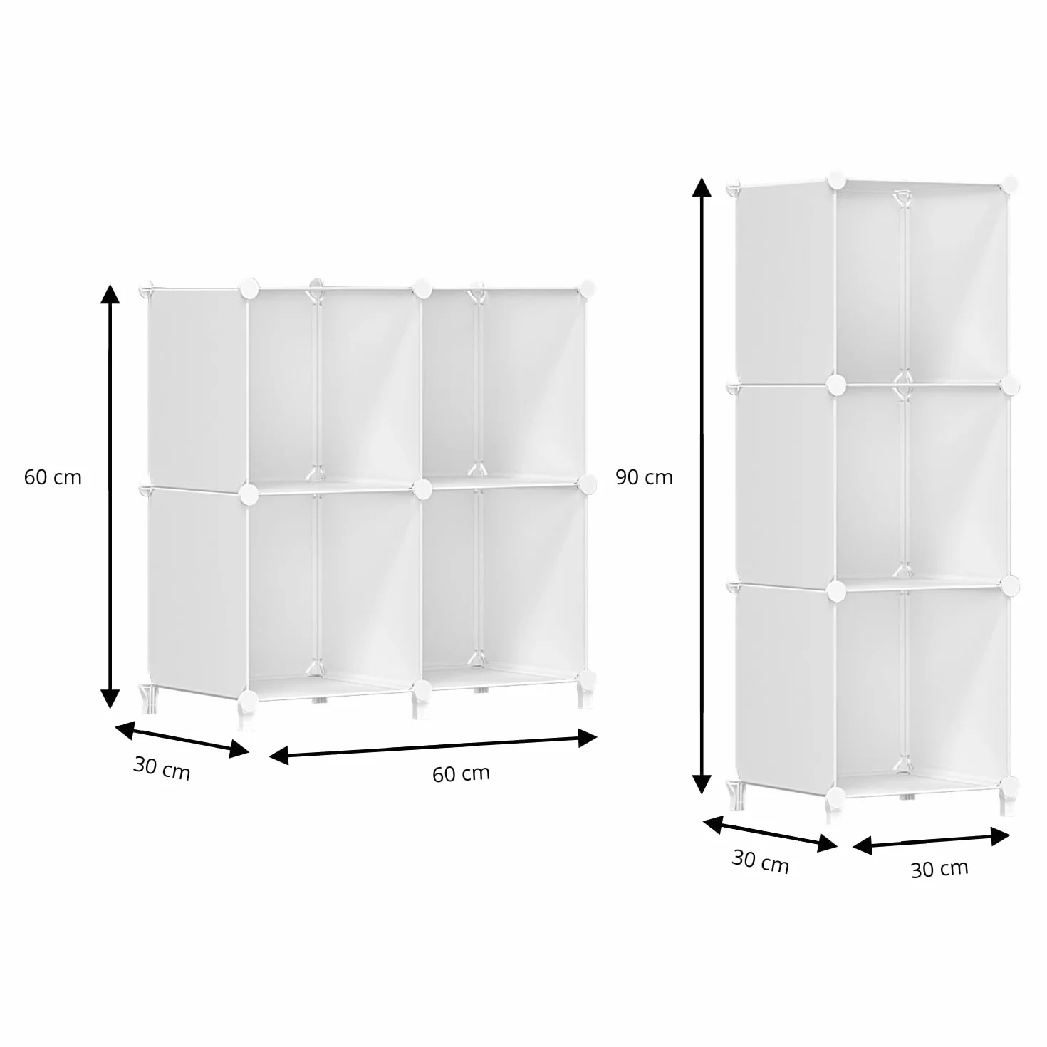 Organizador de Cubos, Multifunción Estante estantería para Guardar Zapatos, Libros, Zapatero, Librería (Gris, 4 estantes)