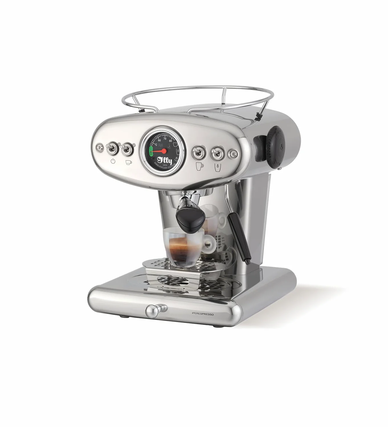 illy 60501 - Cafetera X1 Anniversary Eco Mode de cápsulas Iperespresso, color inoxidable