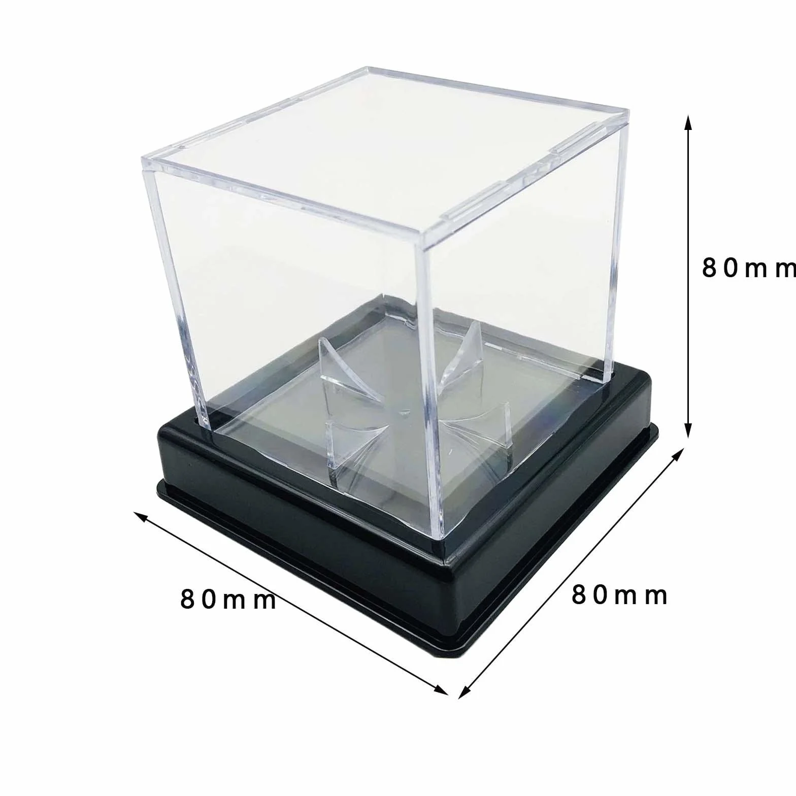 Caja de Béisbol Acrílico Transparente Soporte Expositor Negro