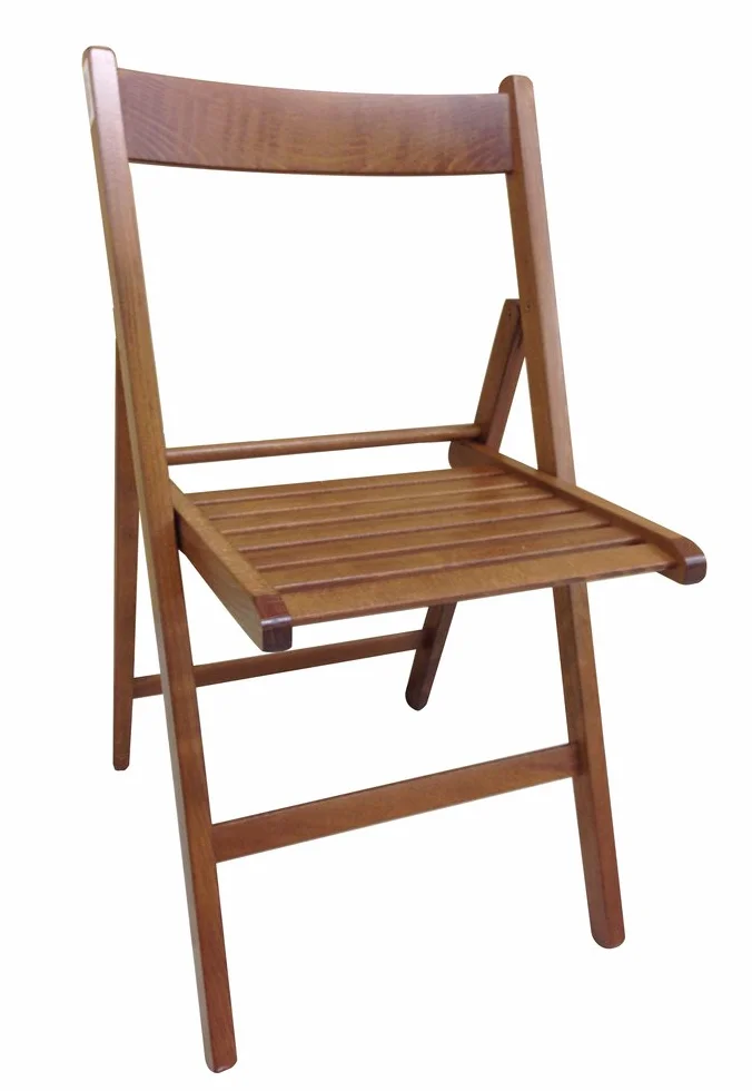 BUIANI Silla Plegable de Madera Color Nogal