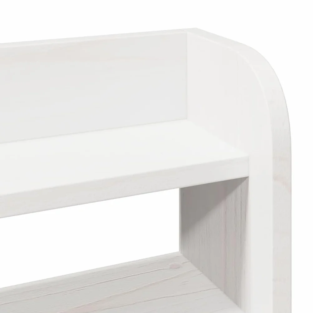 vidaXL Cabecero de Cama con estantes Madera Maciza Pino Blanco 140 cm, cabecero de Cama, cabecero de Madera Maciza, cabecero con estantes