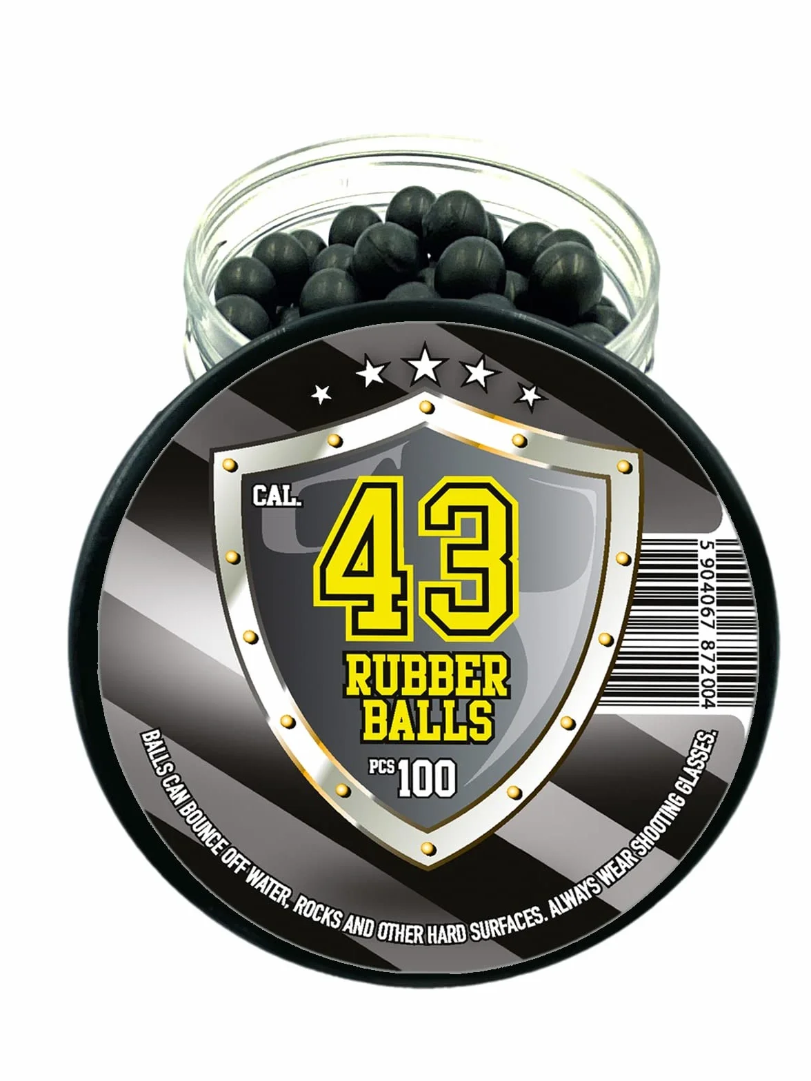 T4E RAM 43 Cal. Hard Rubber Paintballs Reballs for SSR 100 & M2 TMP1