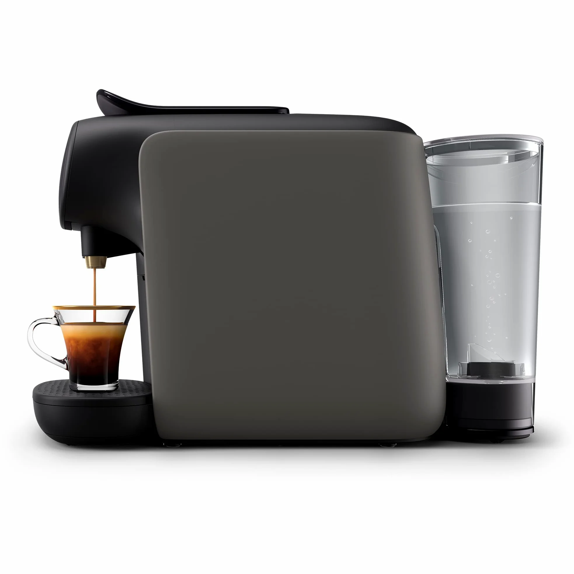 PHILIPS l'Or Barista Sublime Cafetera de Cápsulas, Gris Cachemir, Reconocimiento de Cápsula Doble, 1 o 2 Tazas, Bandeja de Goteo Ajustable, LM9012/20