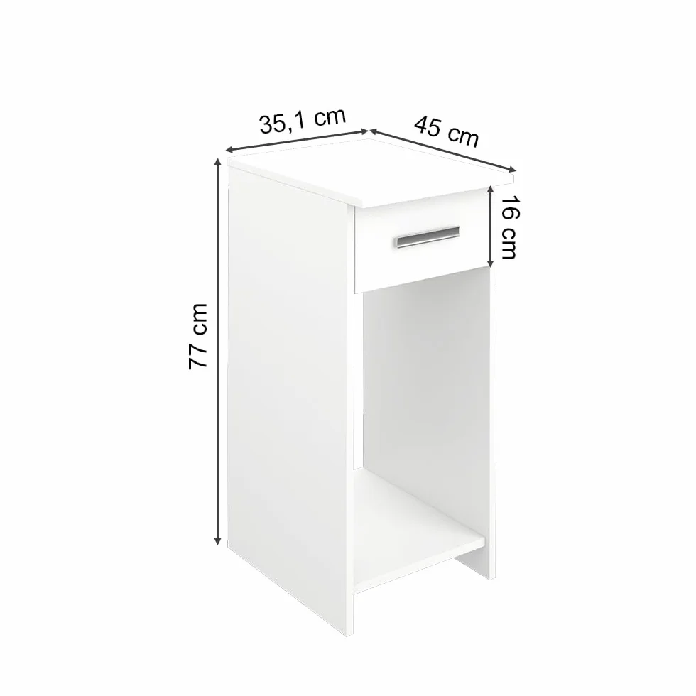 Vicco Armario para PC Odin, Blanco, 35.1 x 45 cm, Apto para almacenar PC y Accesorios