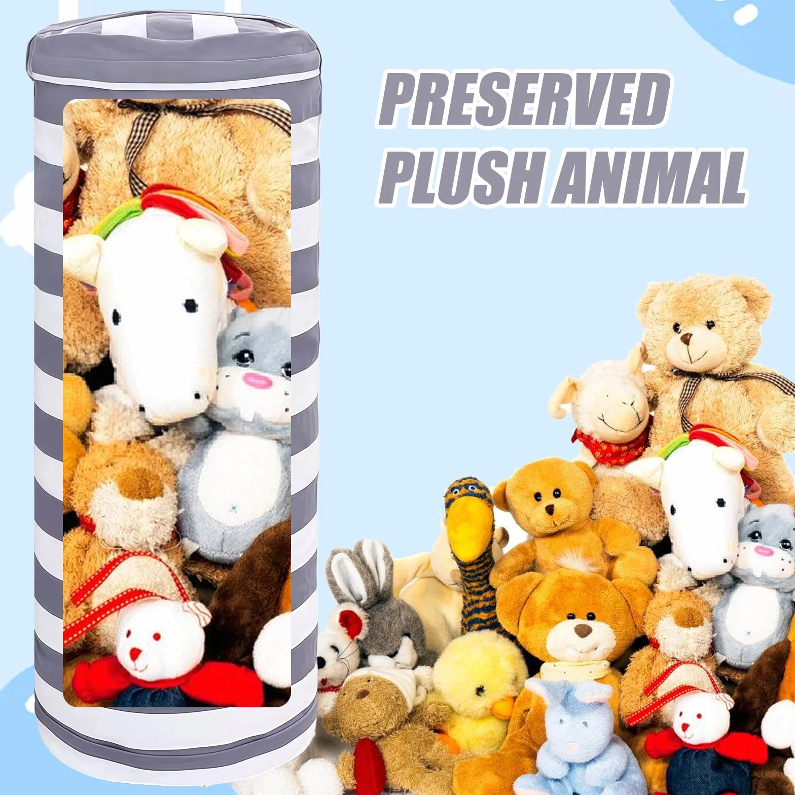 Puf multifuncional para habitación infantil: funda para puf, bolsa de almacenamiento de juguetes, puf sin relleno, puf para habitación infantil para leer y guardar juguetes (13,8 x 39,4 cm)