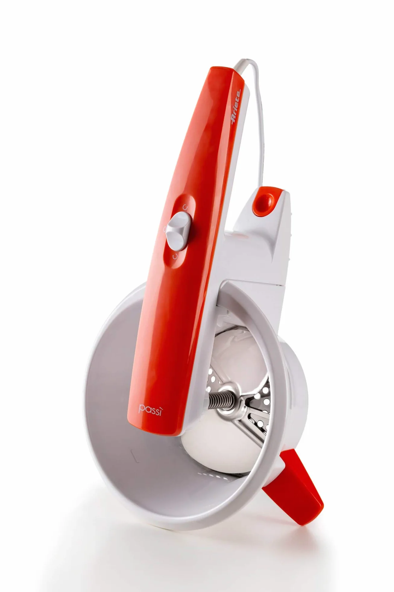 Ariete 261 Passì Orange 2.0, cortador de verduras eléctrico, 3 discos incluidos, 25 W, blanco/naranja