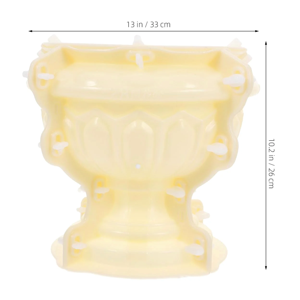 Happyyami Molde de plástico para hacer macetas, 13,00 x 13,00 x 10,24 pulgadas, molde de riego reutilizable para maceta, molde para manualidades, estilo europeo, fácil de limpiar para jardín y