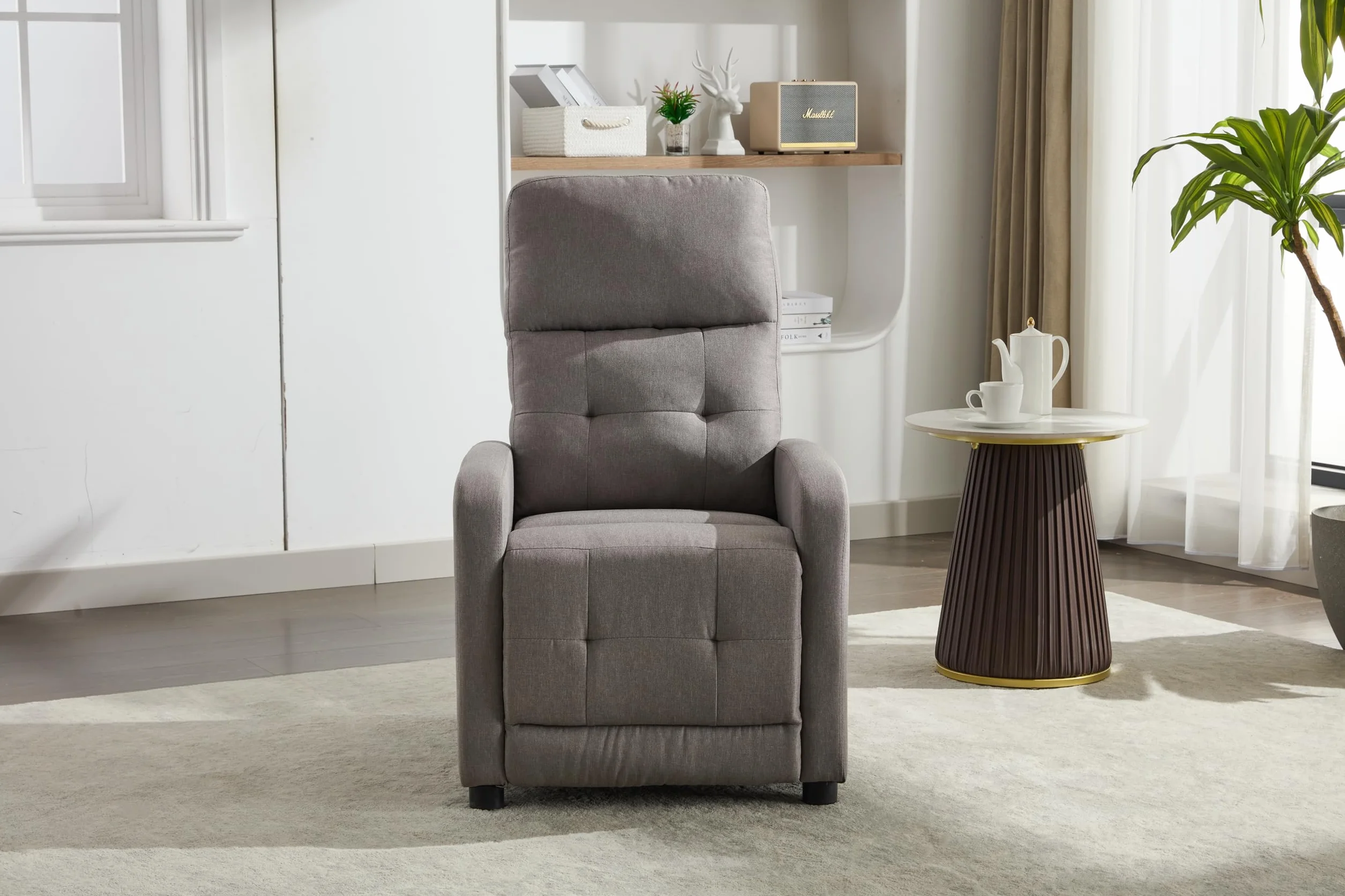 ASTAN HOGAR Sillón Relax con Reclinación Manual, Tapizado en Tela, Modelo Yum AH-AR31000TP, Taupe