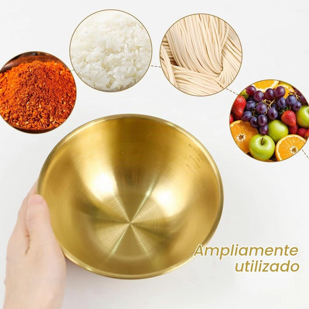 8 Piezas Cuenco Dorado 17 cm de Acero Inoxidable Cuenco Ensalada Dorado Cuencos Apilables Acero Inoxidable Dorados Cuencos de Cocina para Ensalada Sopa Arroz Fideos Ramen Fruta (17 x 7 cm)