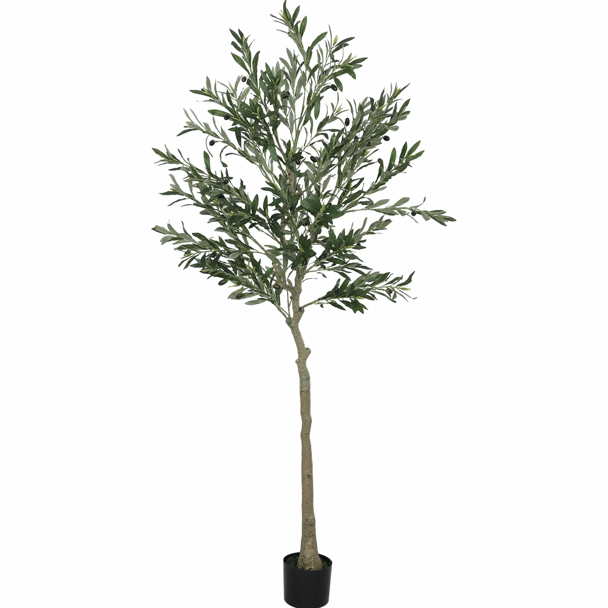 HOMCOM Olivo Artificial 180 cm Planta Artificial Grande 40 Aceitunas Verde | Decorativa de Interior, para Decoración de Hogar, Oficina, Dormitorio y Balcón