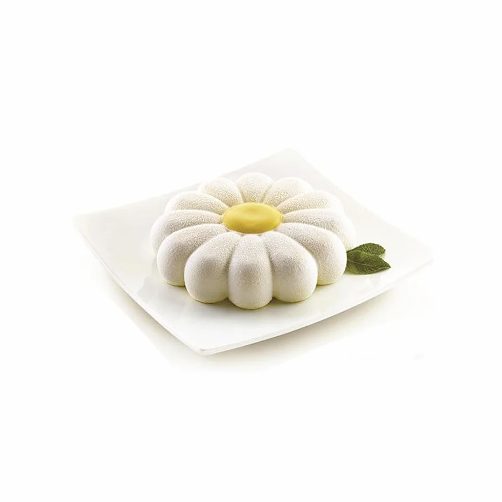 silikomart | Molde de Silicona para Tartas Spring, Antiadherente, Pack de 1 Molde para Tartas, Diseño 3D, Ø 220 h 50 mm, Volumen 1500 ml, Made in Italy