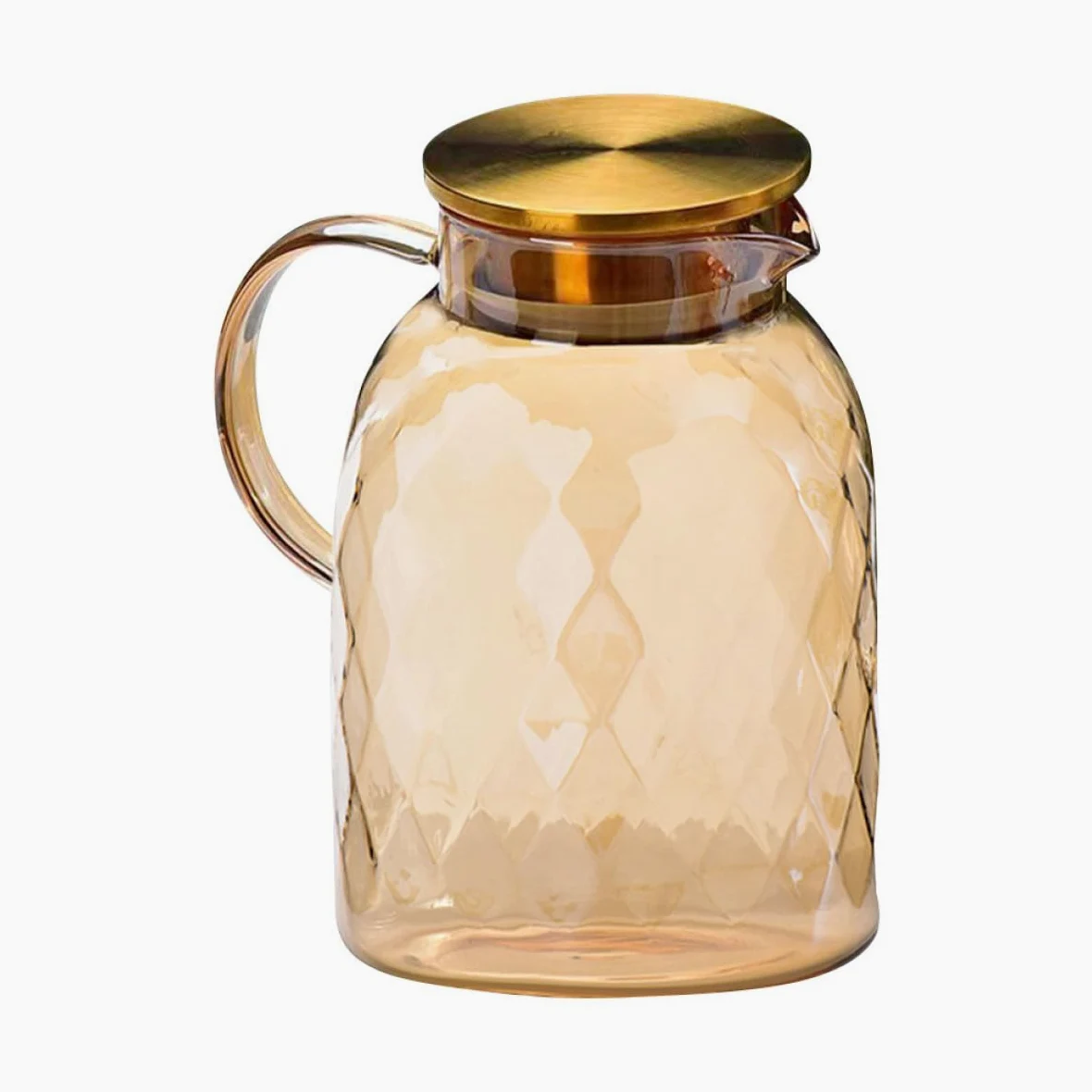 BESPORTBLE Jarra de Agua Hervida Fría de Vidrio 1800ml, Tetera de Cristal Transparente de Gran Capacidad para Jugo y Bebidas Refrescantes, Adecuado para Cocina y Hogar