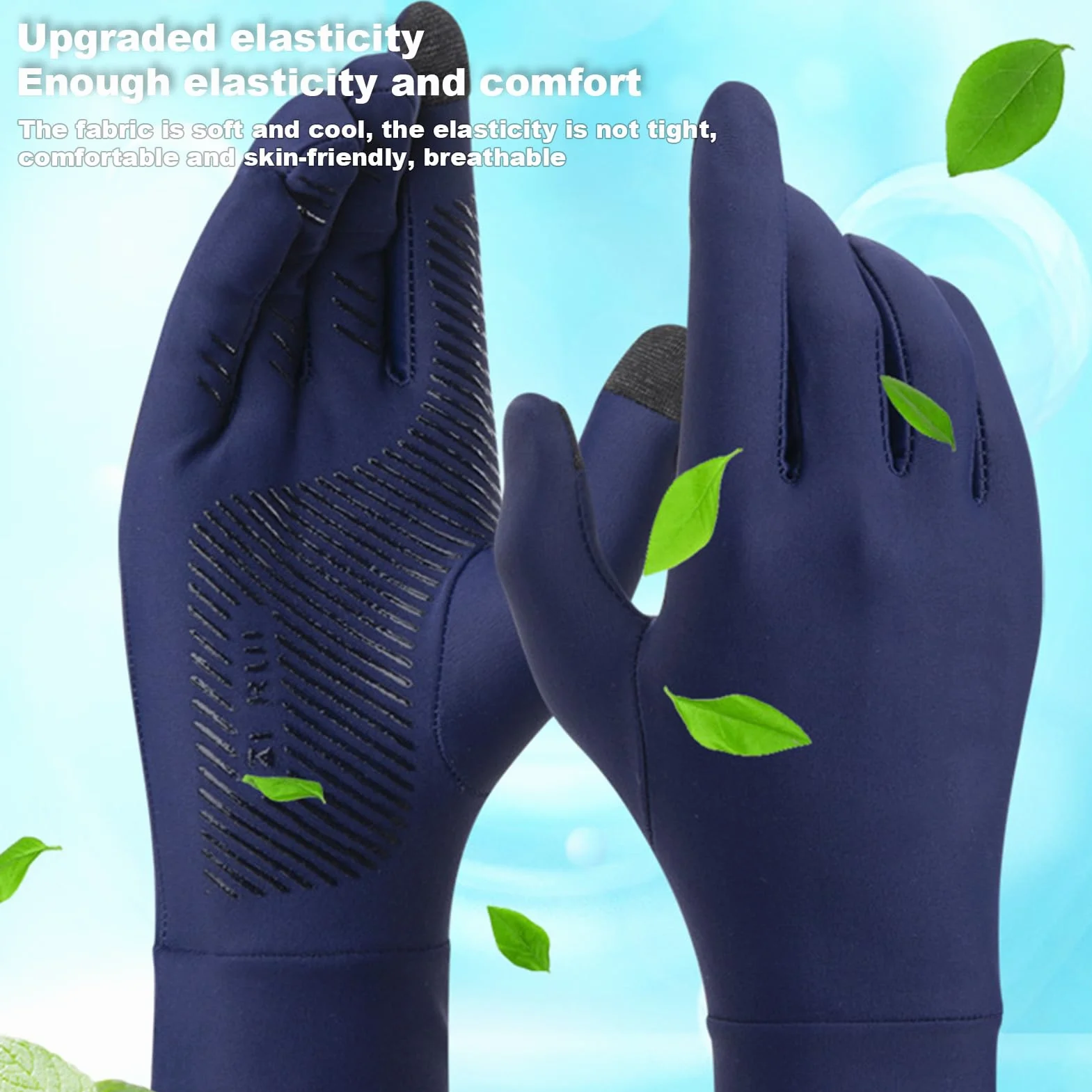 Guantes de protección solar UV para mujer - Guantes de conducción verano antideslizantes de seda de hielo