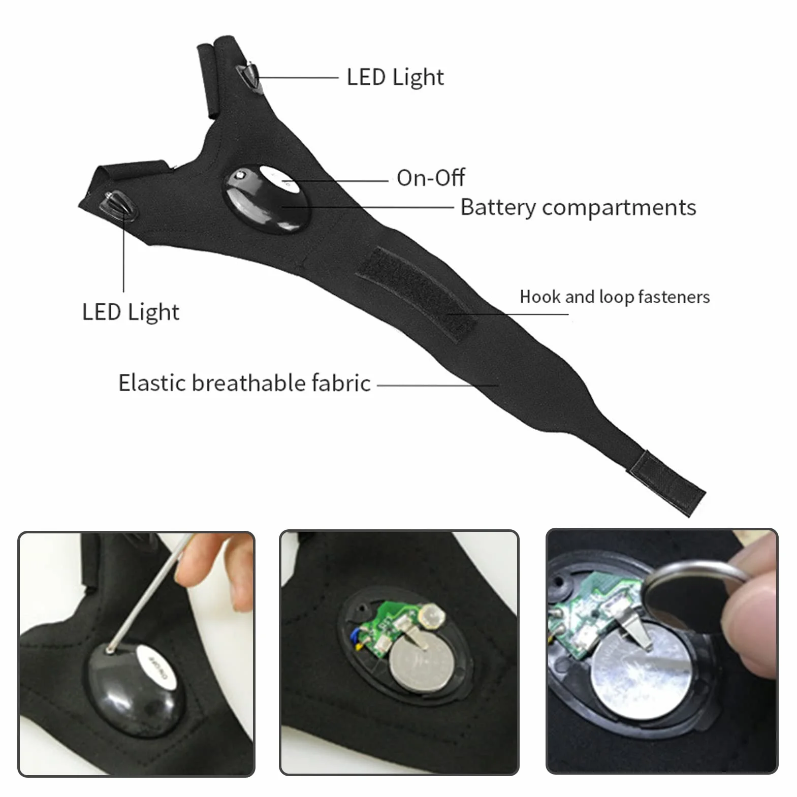 Guantes impermeables con luces para hombre, accesorios de pesca, regalos de Papá Noel