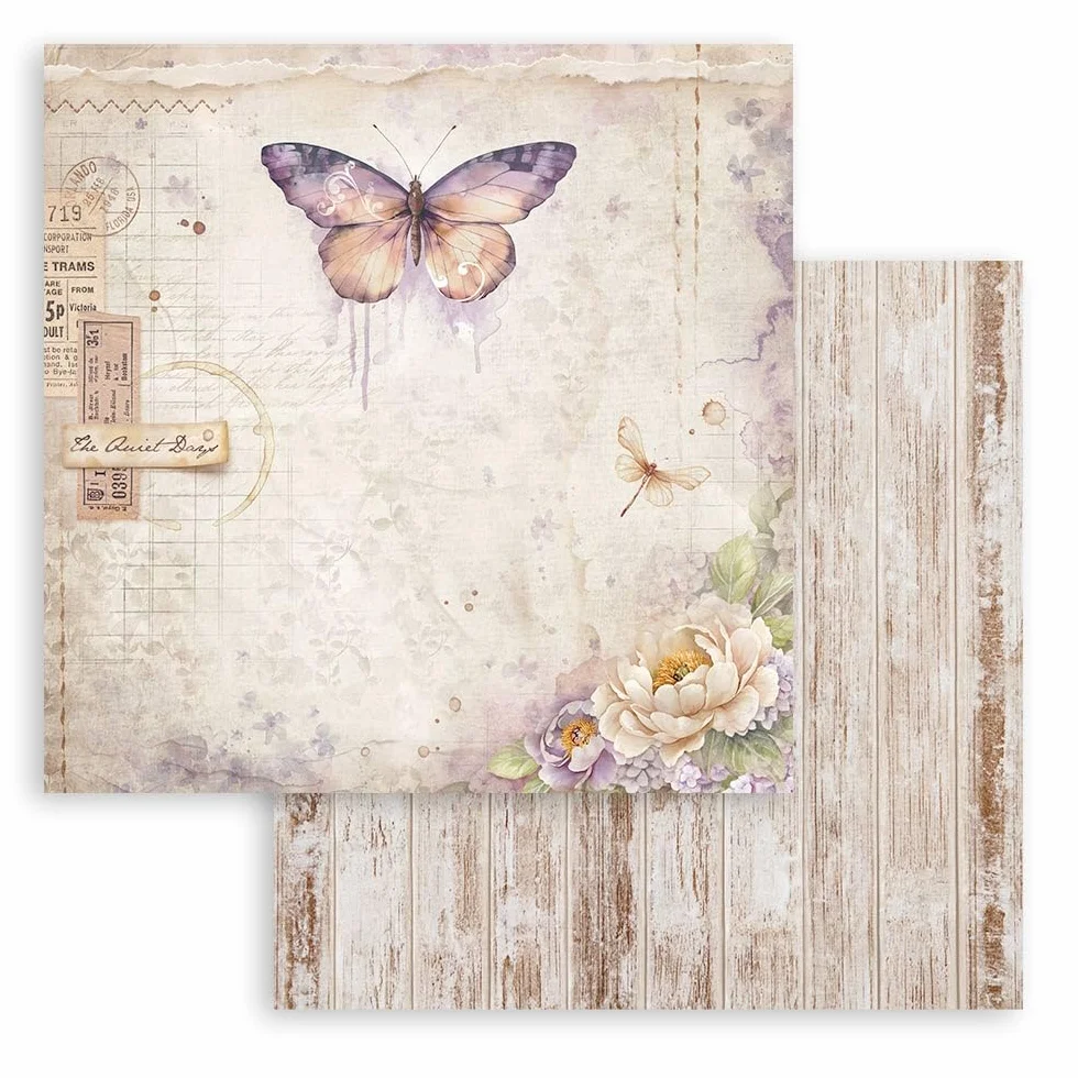 Stamperia - Scrapbook Paper Pad for Scrapbooking, Albums, Card Making, Bullet Journalling and More, Acid Free, Double-Sided, Perfect for Hobbies, Crafts, and Gifting (Quiet Days) (30.5 x 30.5cm)