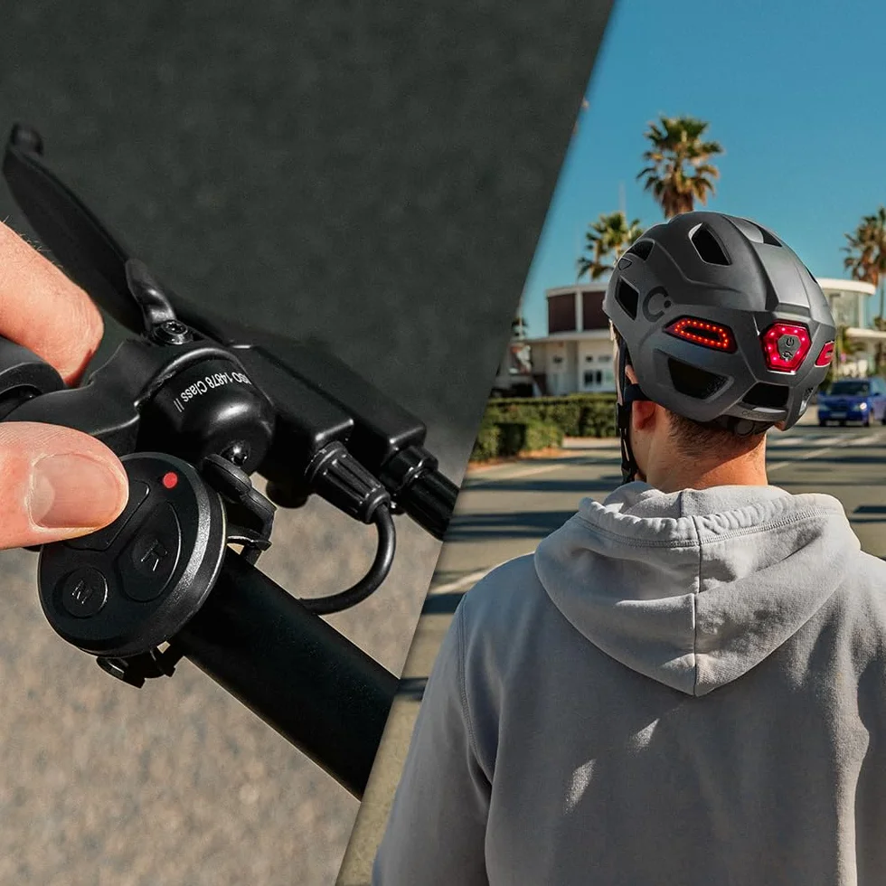 Cecotec Casco Urbano Ajustable BrainGuard Flash Bicicleta Patinete Luz Trasera Bluetooth Luz Frontal USB-C Gris S-M L-XL