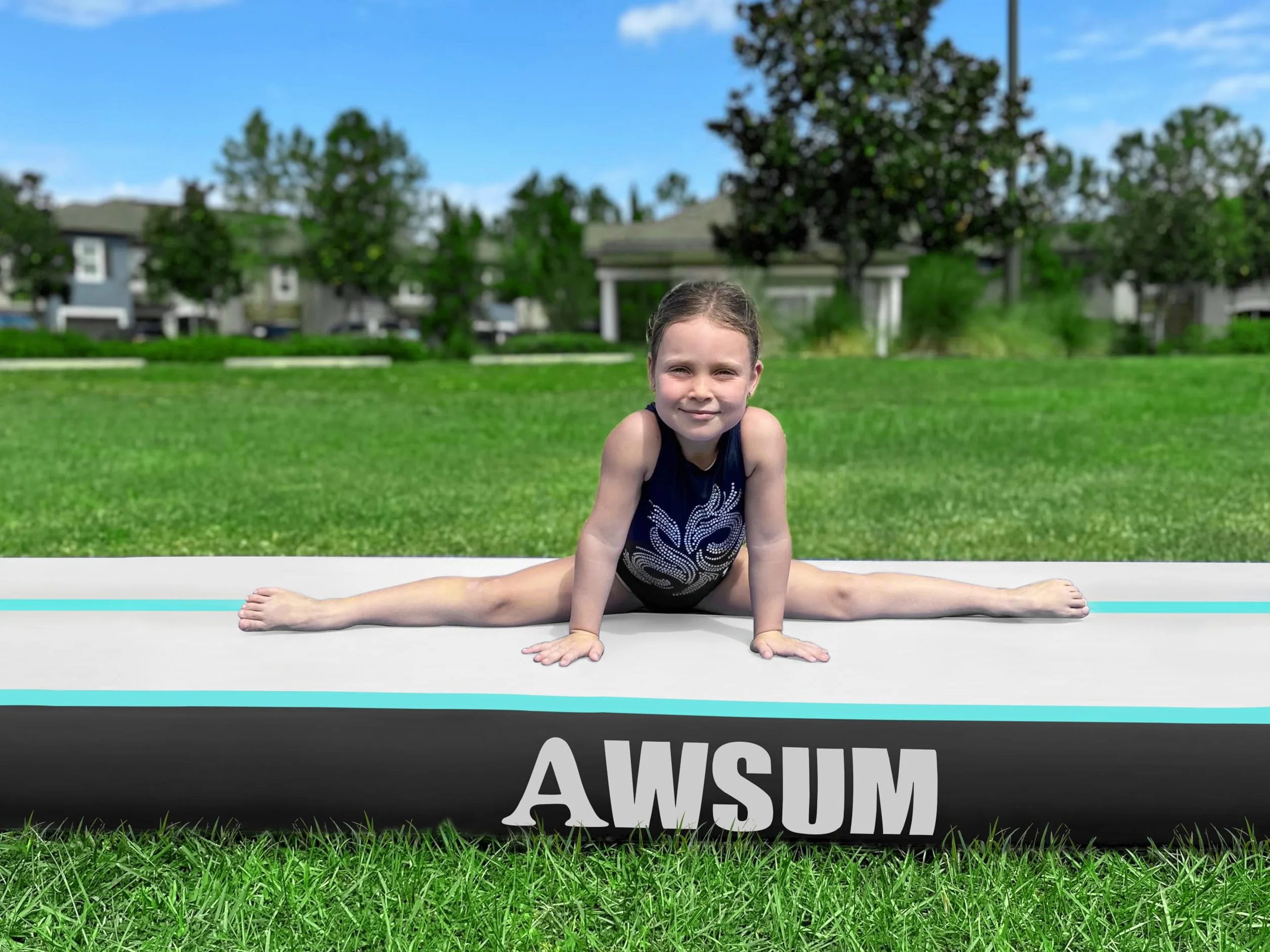 AWSUM Esterilla de gimnasia hinchable 10/20 cm Air Tumbling Track Fitness Yoga Taekwondo