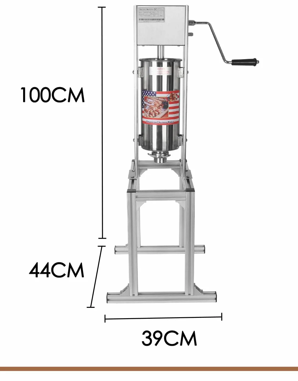 Máquina de churros manual comercial Donuts españoles con freidora 6L - 4 tipos de moldes Churros Maker