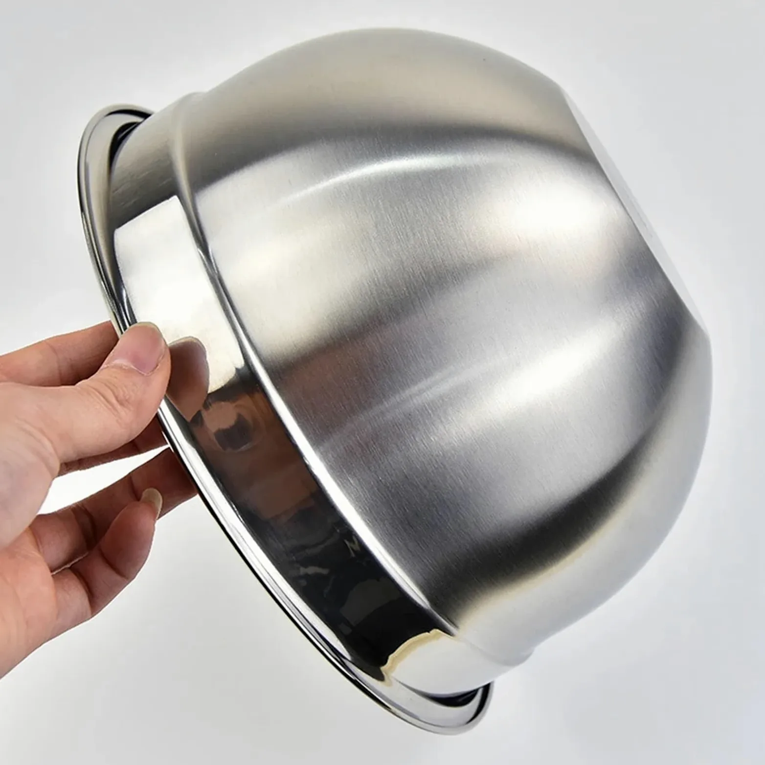 Bol De Acero Inoxidable Juego de 6 cuencos acero inoxidable for mezclar, for cocina, comedor, ensalada, for cocinar, hornear y almacenar alimentos(14-24cm)