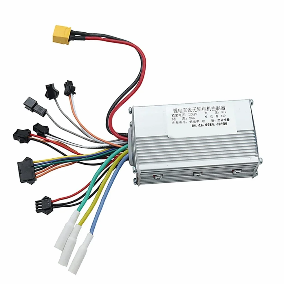 JP Controlador Motor Sin Escobillas 48V 25A + Kit Medidor Tablero 36-60V para Patinete Eléctrico