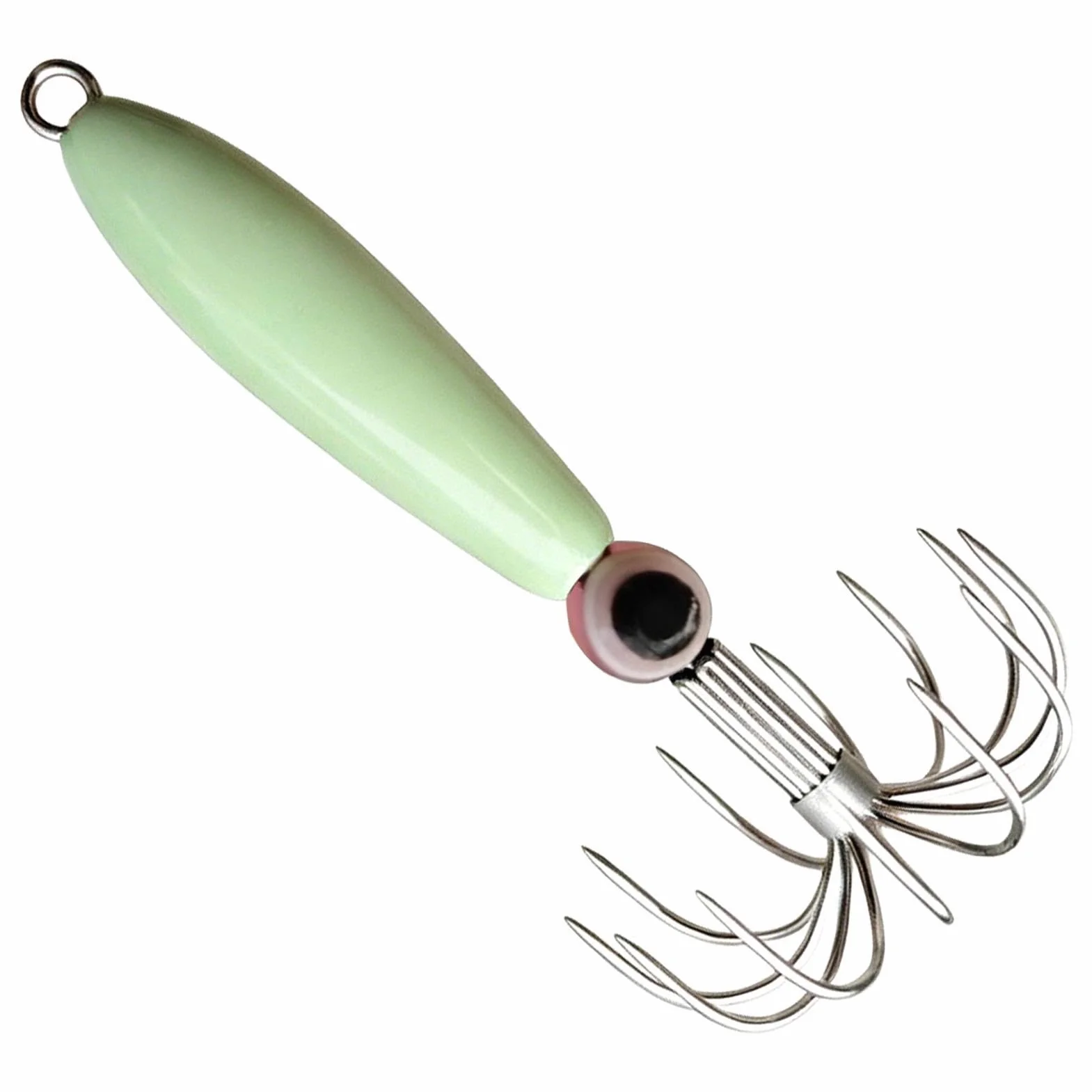Poteras para Pesca En Agua Salada - Metal Fosforescente para Calamar, Sepia, Pulpo - Portátil Ligero Antifuga