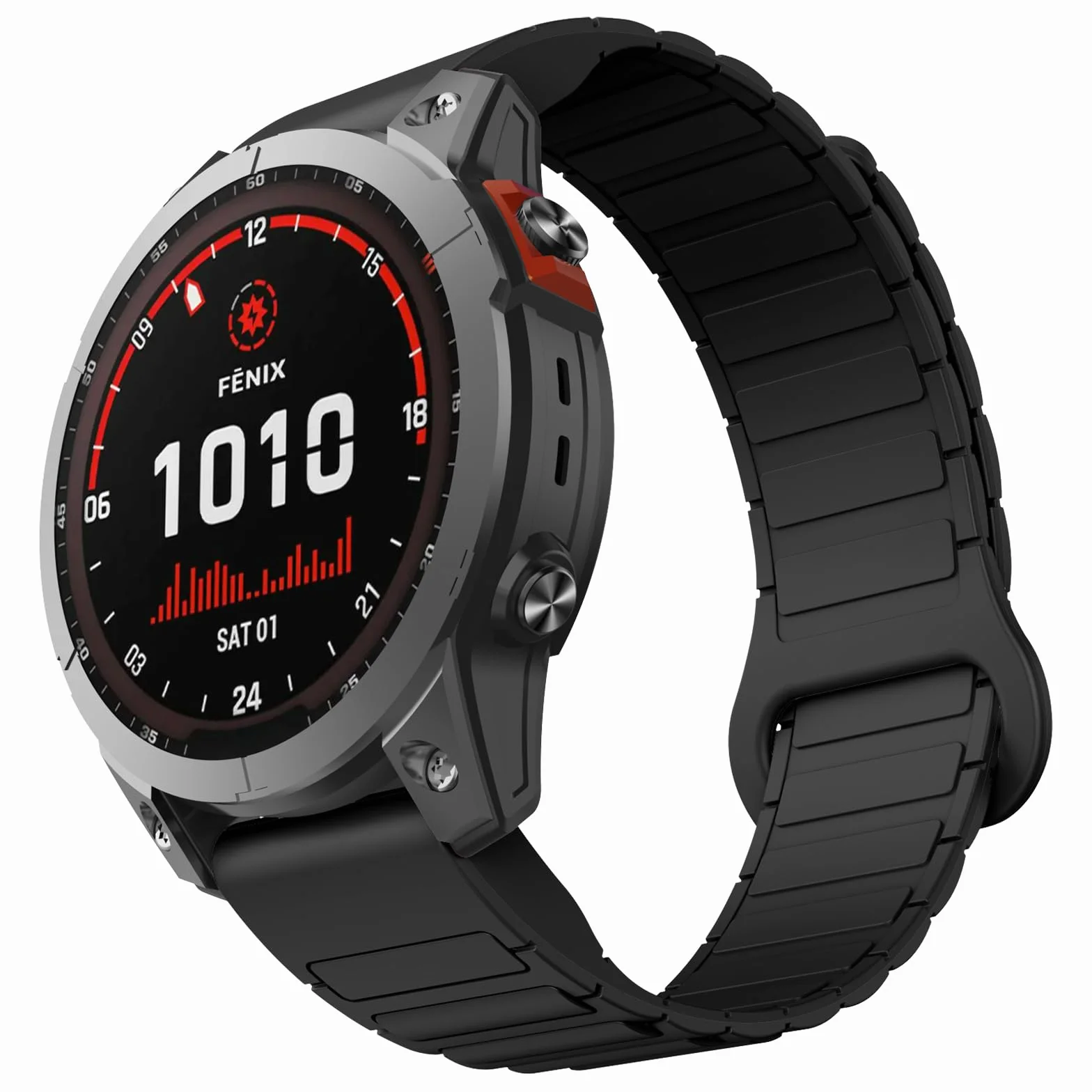 ISABAKE Magnética Correa para Fenix 7/6 Pro/5 Plus, 22mm QuickFit Silicona Pulseras de Repuesto para Forerunner 955/945