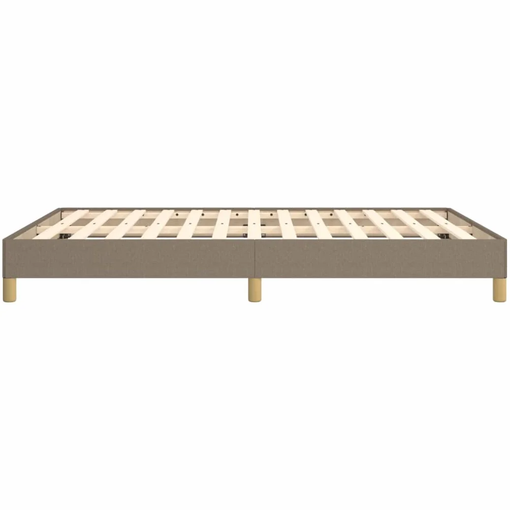 vidaXL Estructura de Cama Matrimonial Somier Tapizado Dormitorio Base Habitación Muebles Mobiliario Cuarto Descanso de Tela Gris Taupe 140x200 cm