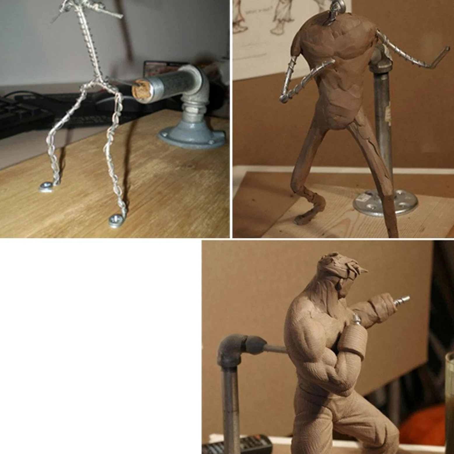 Modelado en Arcilla, Soporte para Marionetas de Escultura Manual DIY para Estudios Privados de Escultura en Arcilla, Package a, Individual