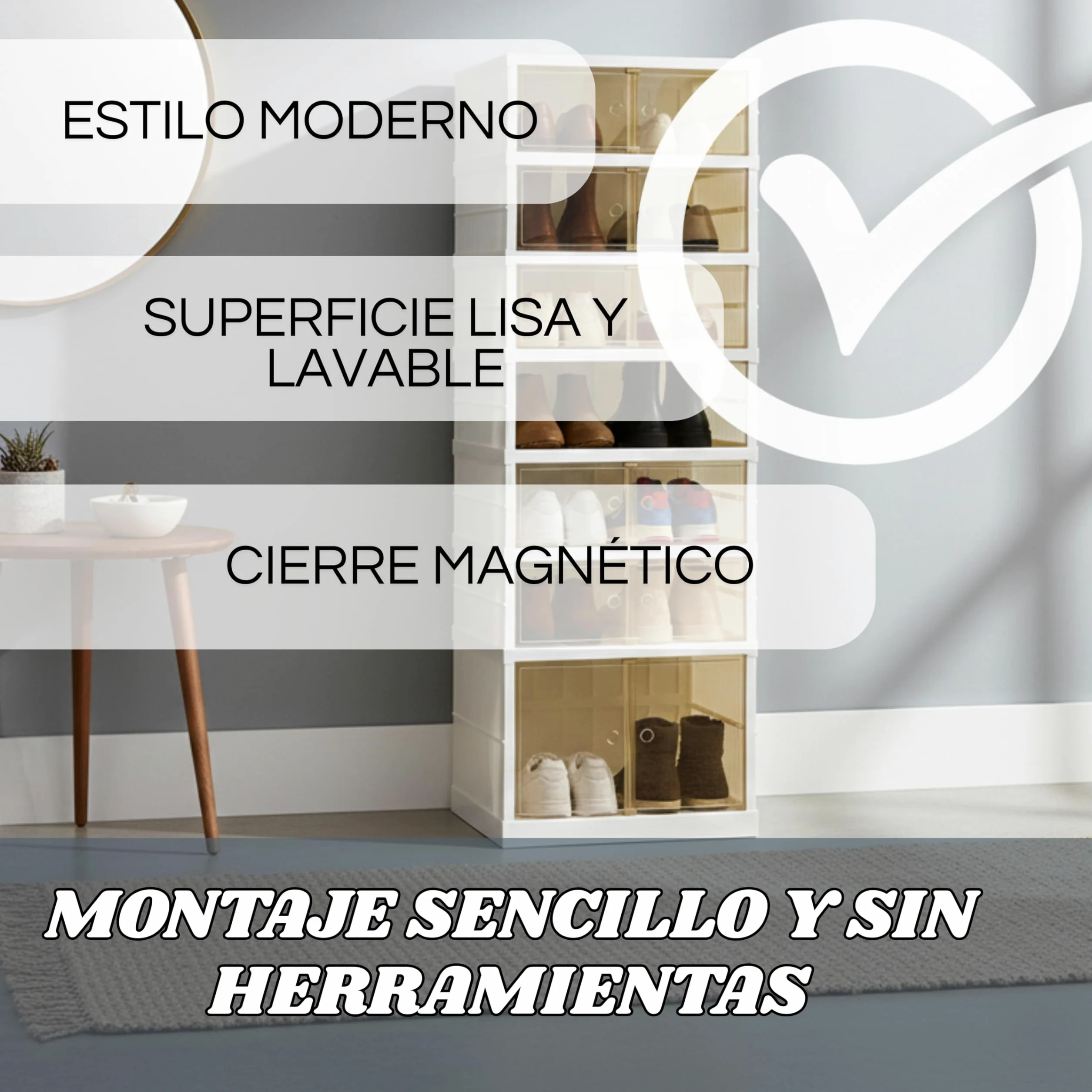 Zapatero Plegable Extensible con Puerta | 6 Niveles para 12 Pares de Zapatos | Plástico Duro Premium con Puerta Transparente y Magnética | Organizador de Armario, Baño, Cocina | 118 cm-44 cm-34.5cm