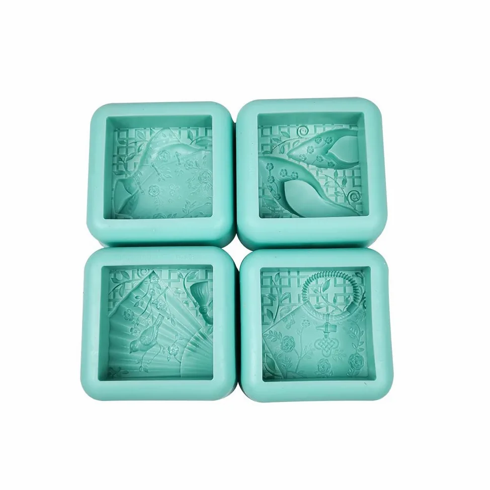 Fondant Moldes De Silicona Molde En Forma De Abanico De 4 Piezas Molde De Pastel De Fondant De Chocolate Molde De Silicona Para Jabón Hecho A Mano
