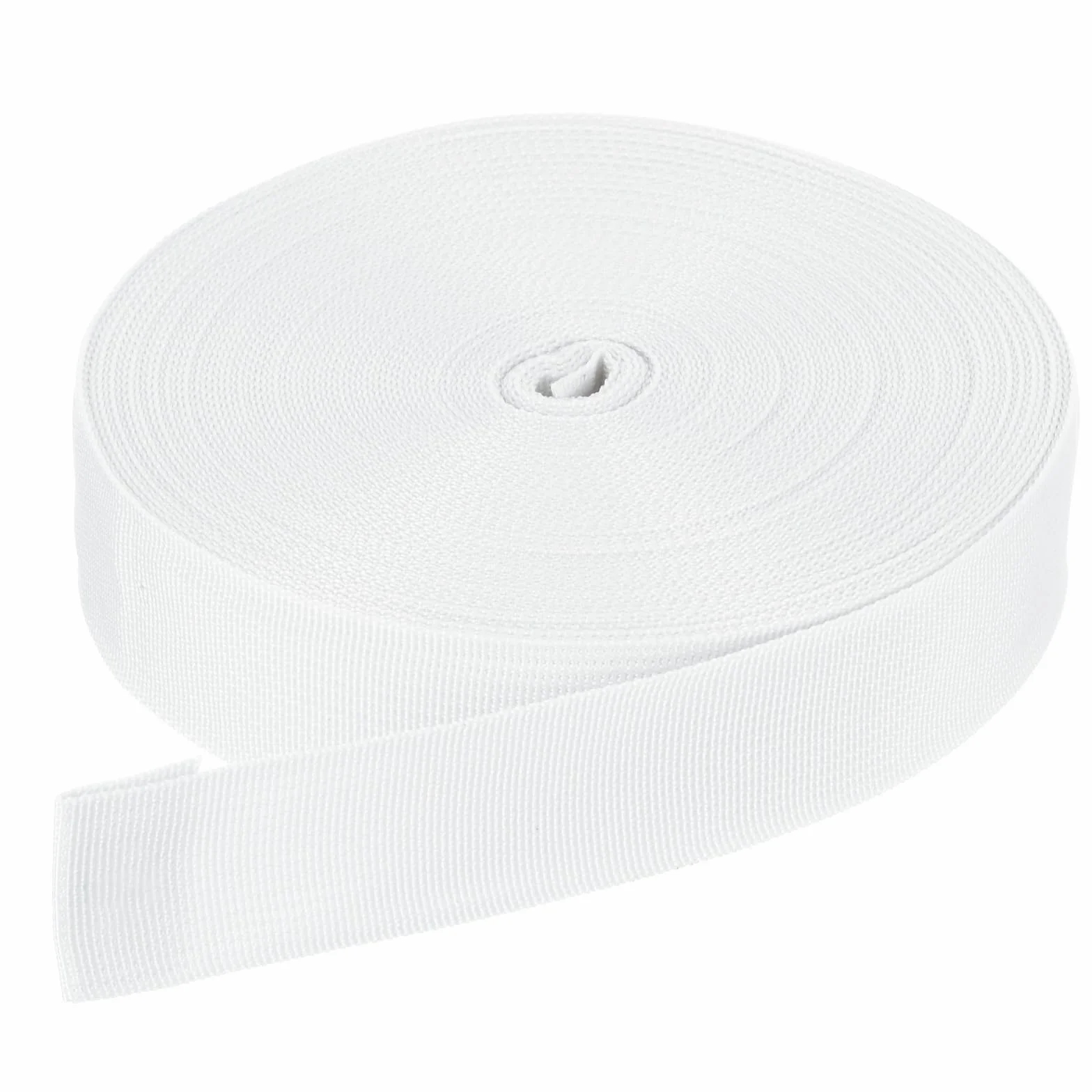 Correa de Nylon Plana 25 Yardas X 38 mm Blanca para Manualidades Mochila