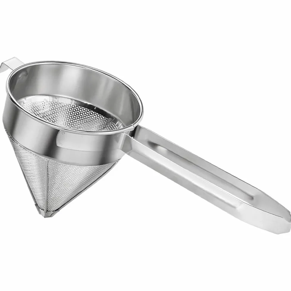 Tamiz de acero inoxidable de malla fina, tamiz cónico de China y colador de puré para cocina y cocina