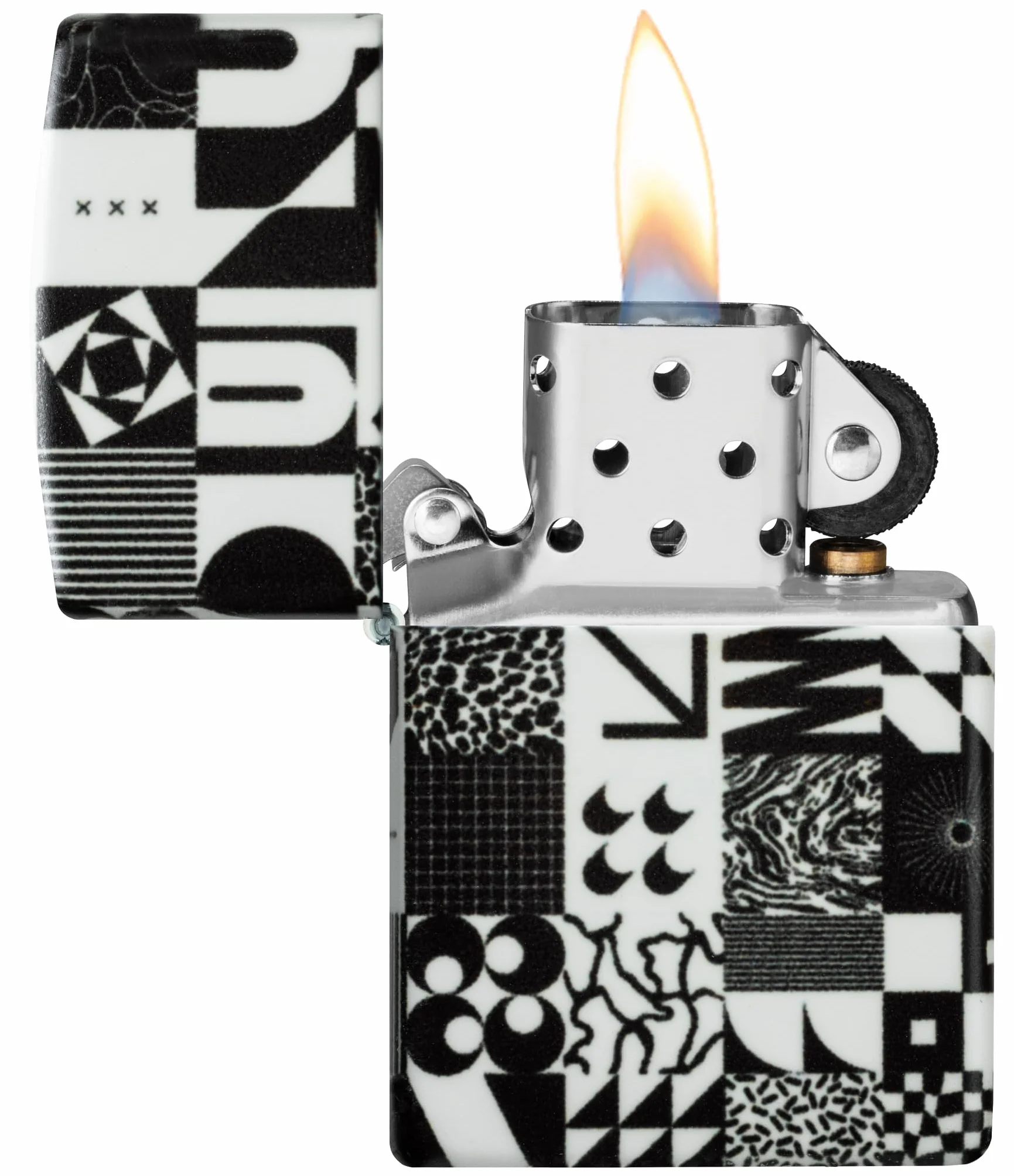 Encendedor Zippo a Prueba de Viento - Abstract Pattern, 540°, Color Image - Recargable - Reutilizable - Diseño a Prueba de Viento - Caja Regalo - Fabricado en Estados Unidos
