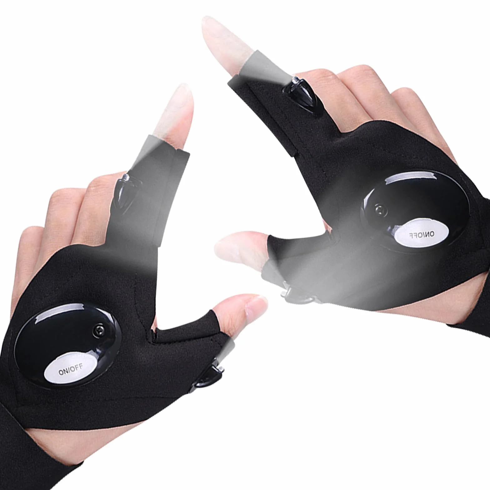 ZUOQIANG Guantes LED Hombre Multiusos Pesca Negro