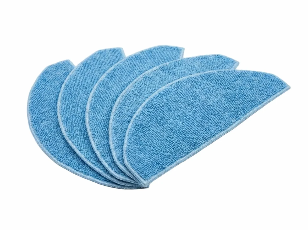 Pack de 5 Mopas de Fregado Compatibles con Cecotec Conga 7490 Immortal y 8290 Immortal Ultrapower Home, Recambios Lavables Reutilizables, Color Azul