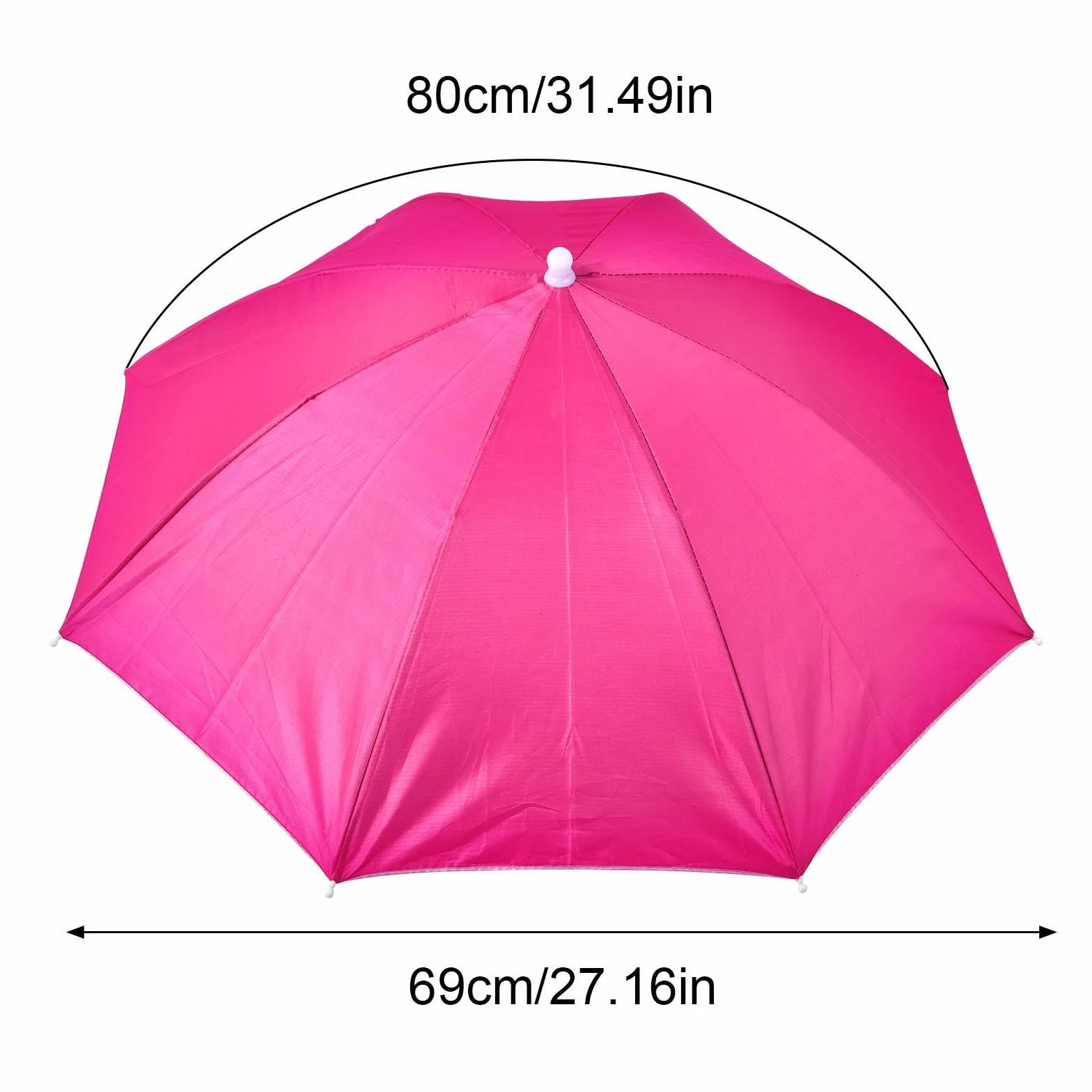 Sombrero Paraguas De Cabeza Impermeable Reutilizable Manos Libres Ajustable Con Banda Elástica