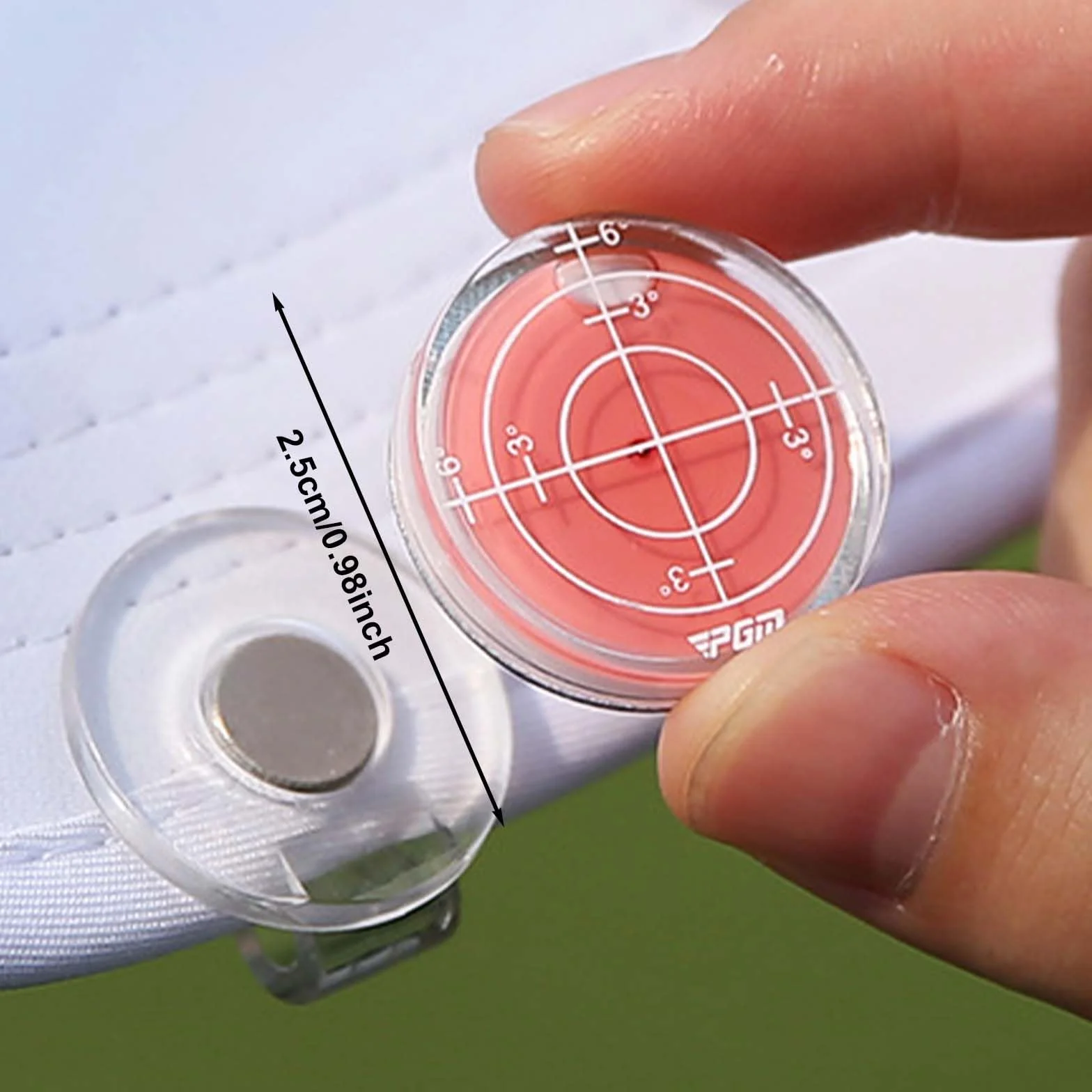 Golf Green Reader, Marcador de Putting Green, Herramienta de Lectura de Alta Precisión, Accesorios de Golf (Rojo)
