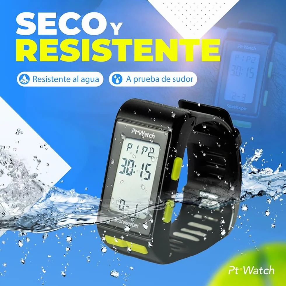 Reloj Contador de Puntos para Pádel y Tenis – Reloj Deportivo con Cronómetro y Alarma – Accesorios Padel Scorekeeper para Muñeca, Resistente al Agua